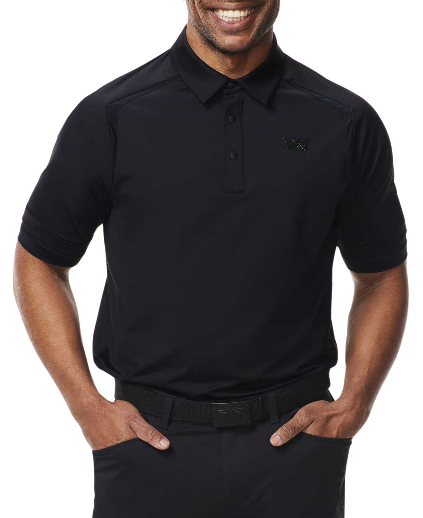 PXG Men's CF Fleet Black Polo