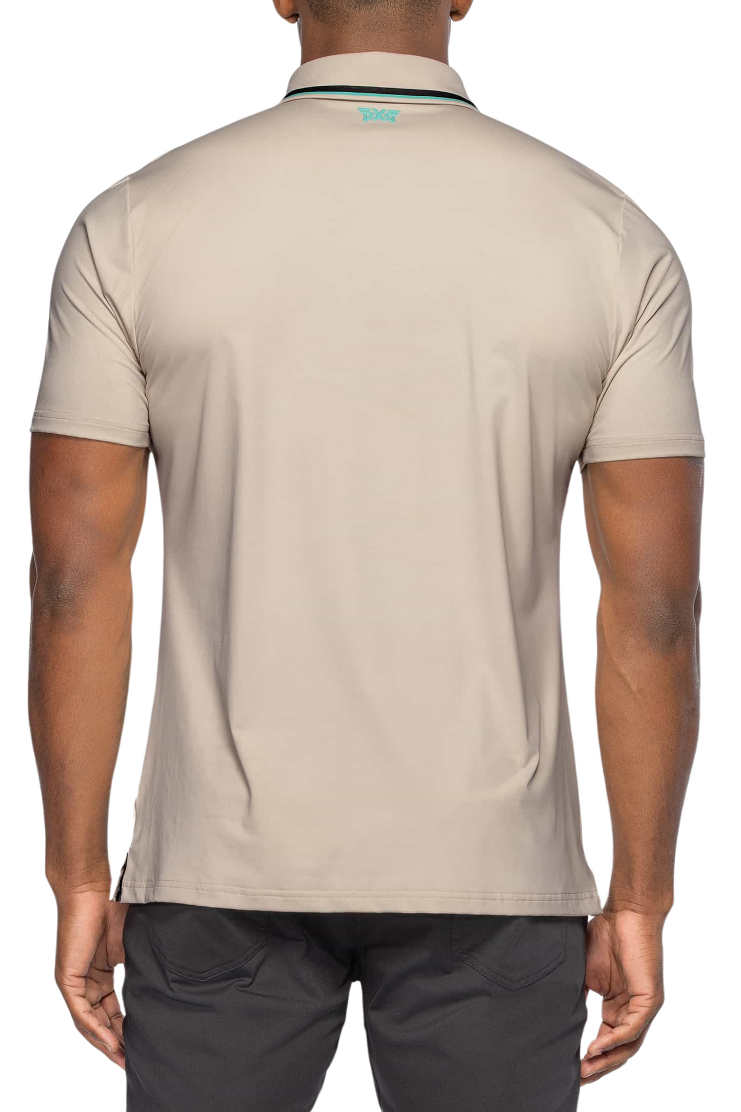 PXG Men's AF BP Striped Collar Boulder Polo