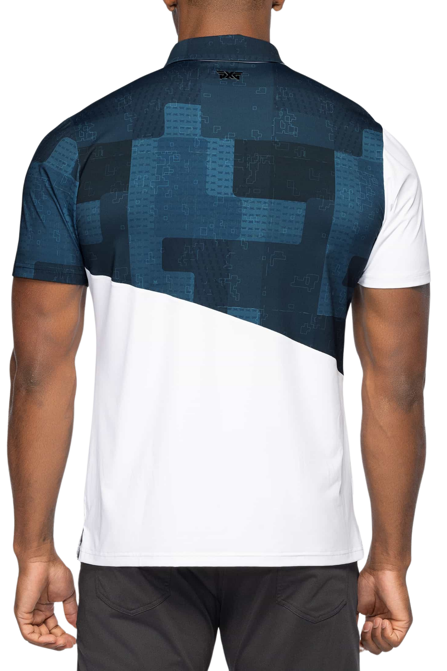 PXG Men's AF Grid Digital Camo White Polo