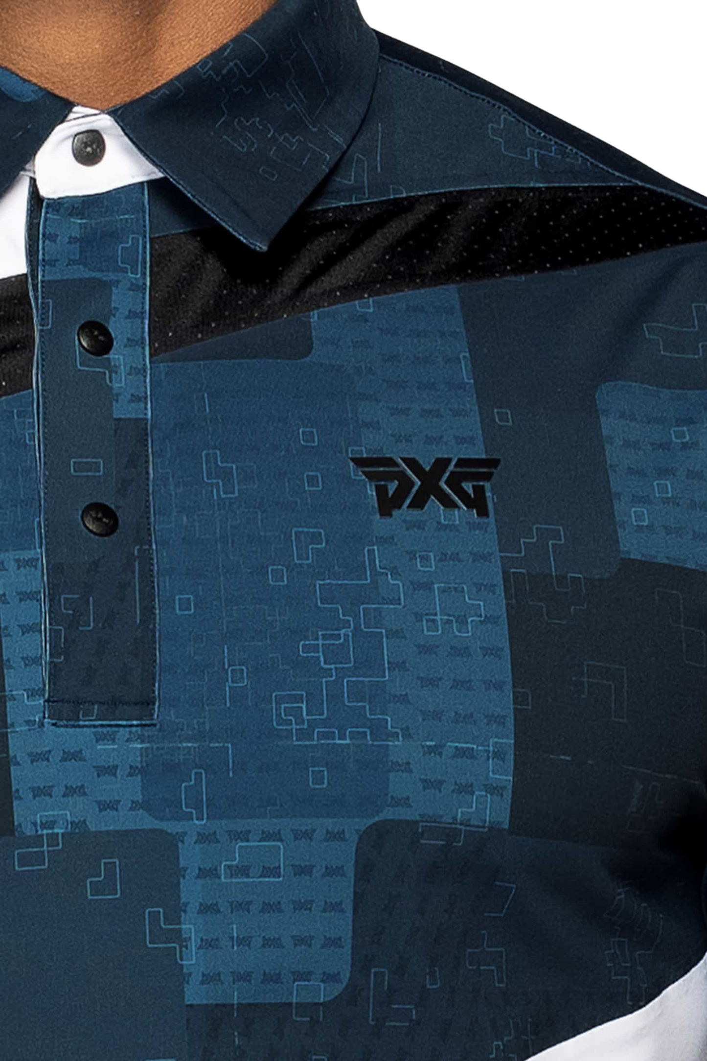 PXG Men's AF Grid Digital Camo White Polo