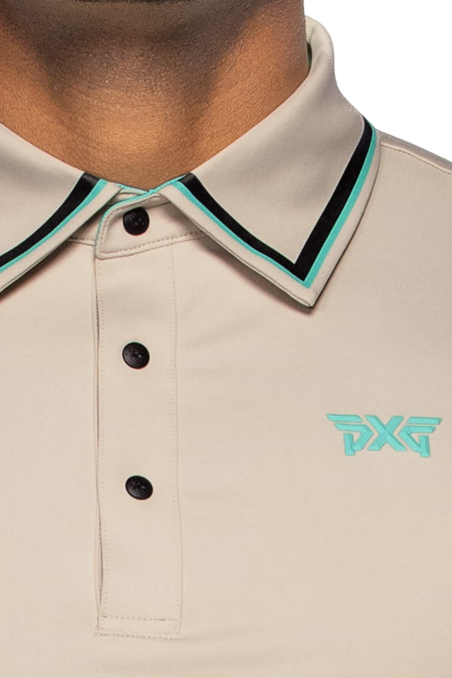 PXG Men's AF BP Striped Collar Boulder Polo