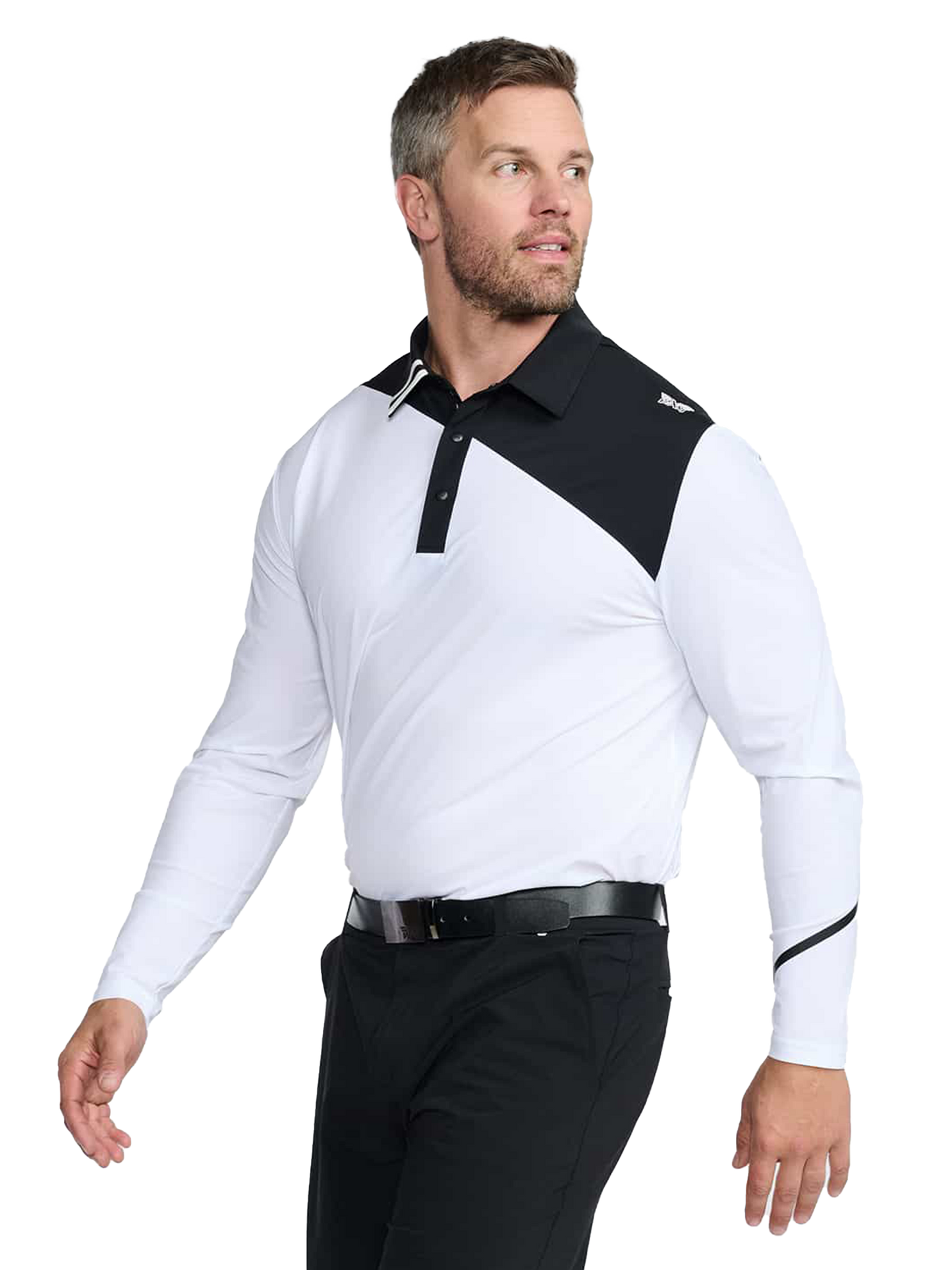 PXG Men's LS Evolution White Polo