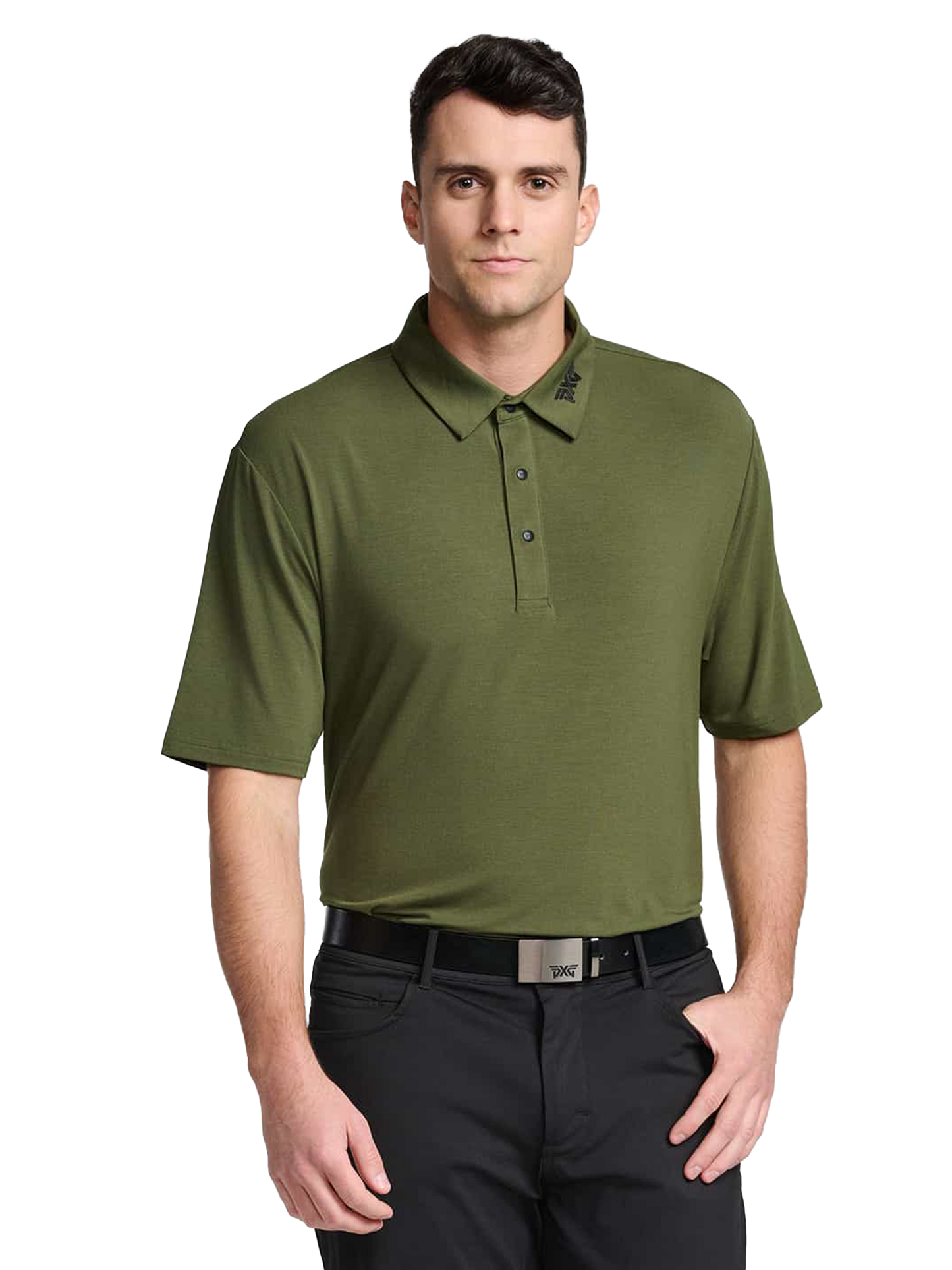 PXG Men's CF Tour Modal Hunter Green Polo