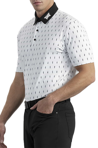 PXG Men's CF Cactus White Polo