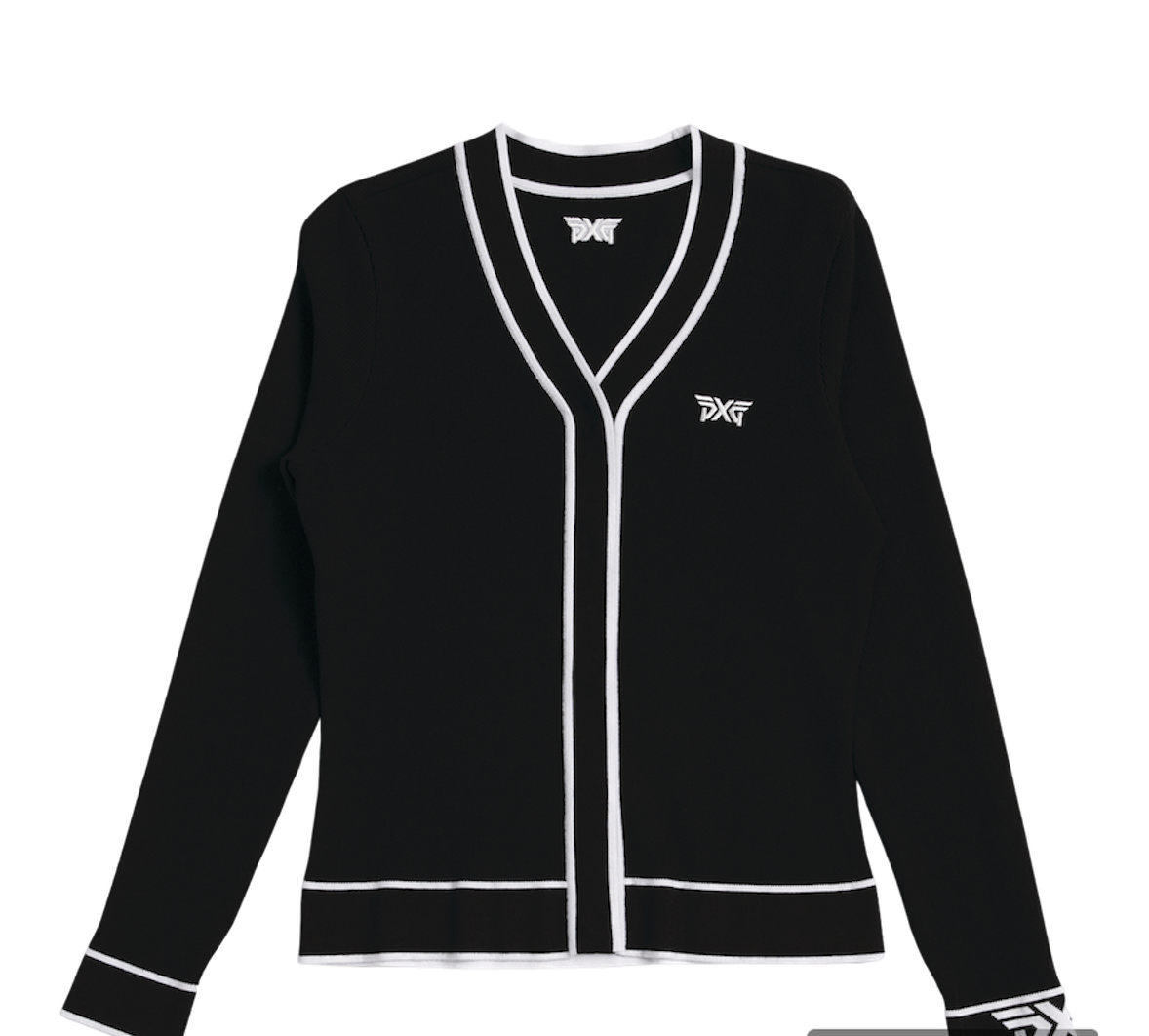 PXG Women's V Neck Black Cardigan