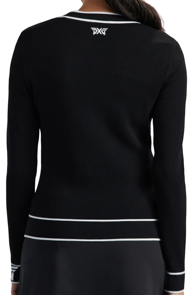 PXG Women's V Neck Black Cardigan