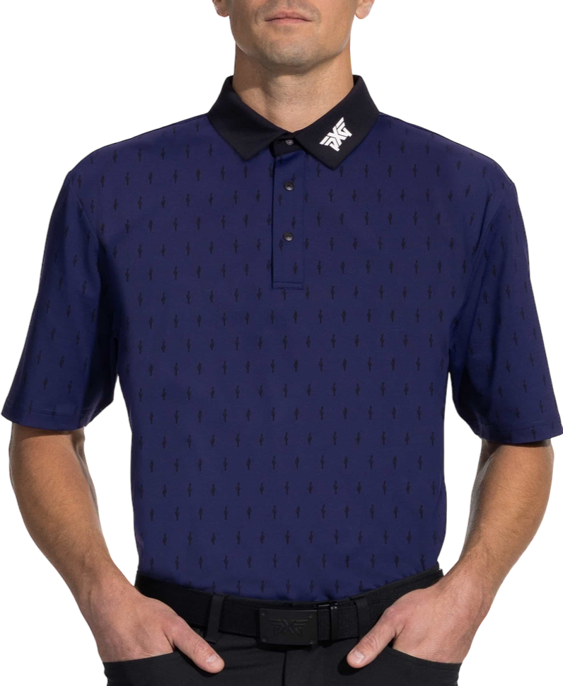 PXG Men's AF Cactus Navy Polo