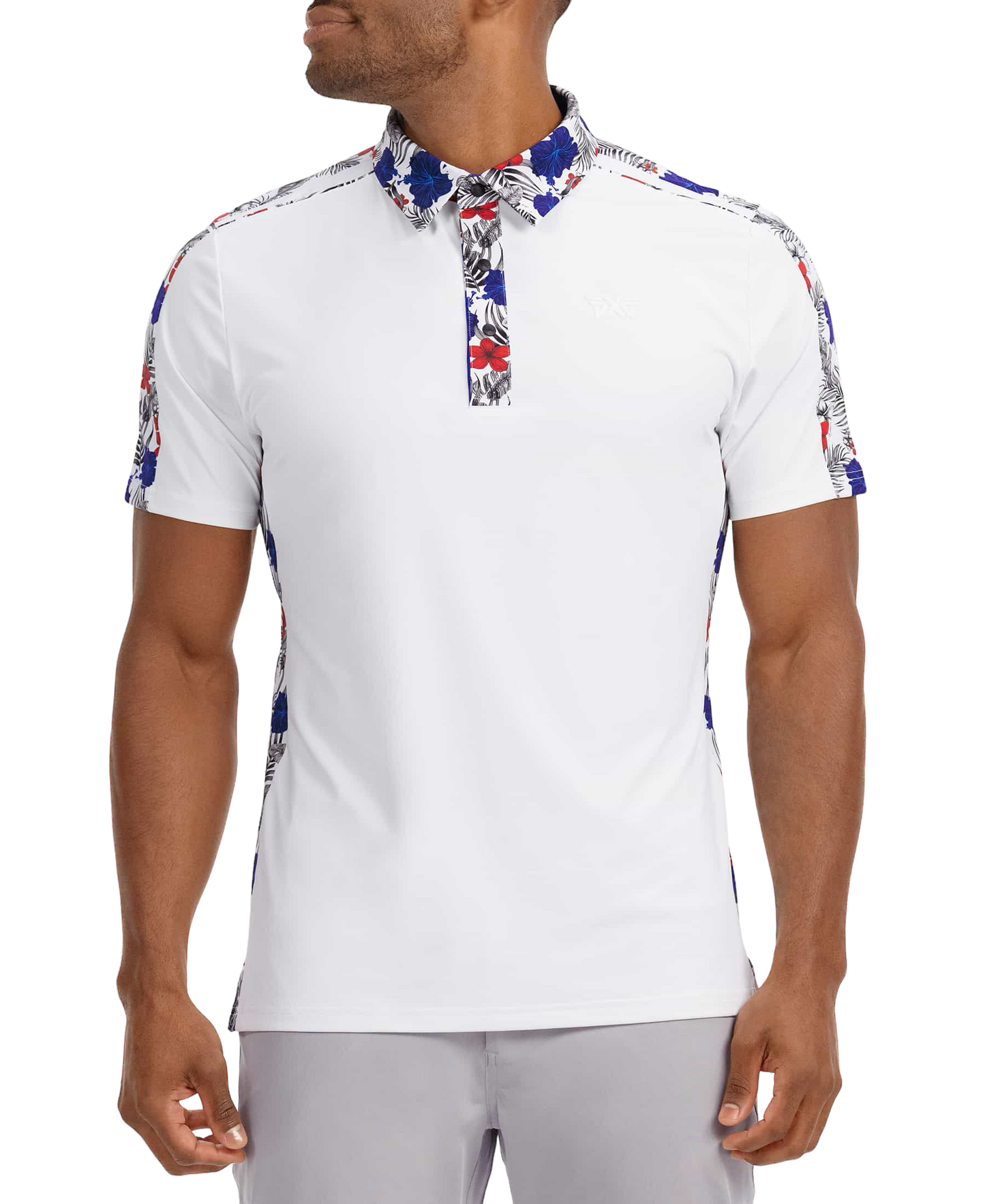 PXG Men's AF SS Aloha 24 White Polo