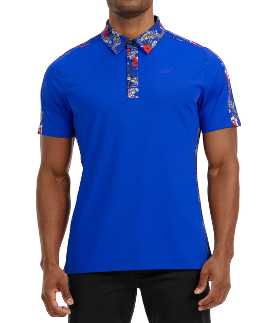 PXG Men's AF SS Aloha 24 Blue Polo