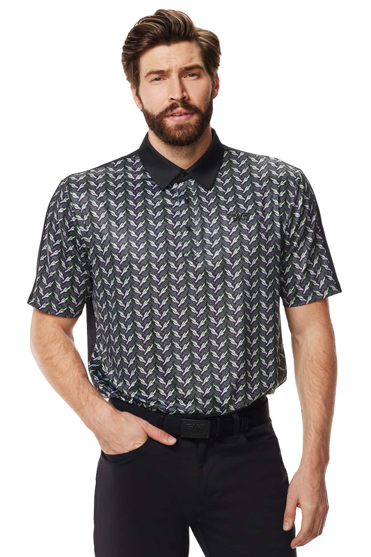 PXG Men's AF Saguaro Perforated Black Polo
