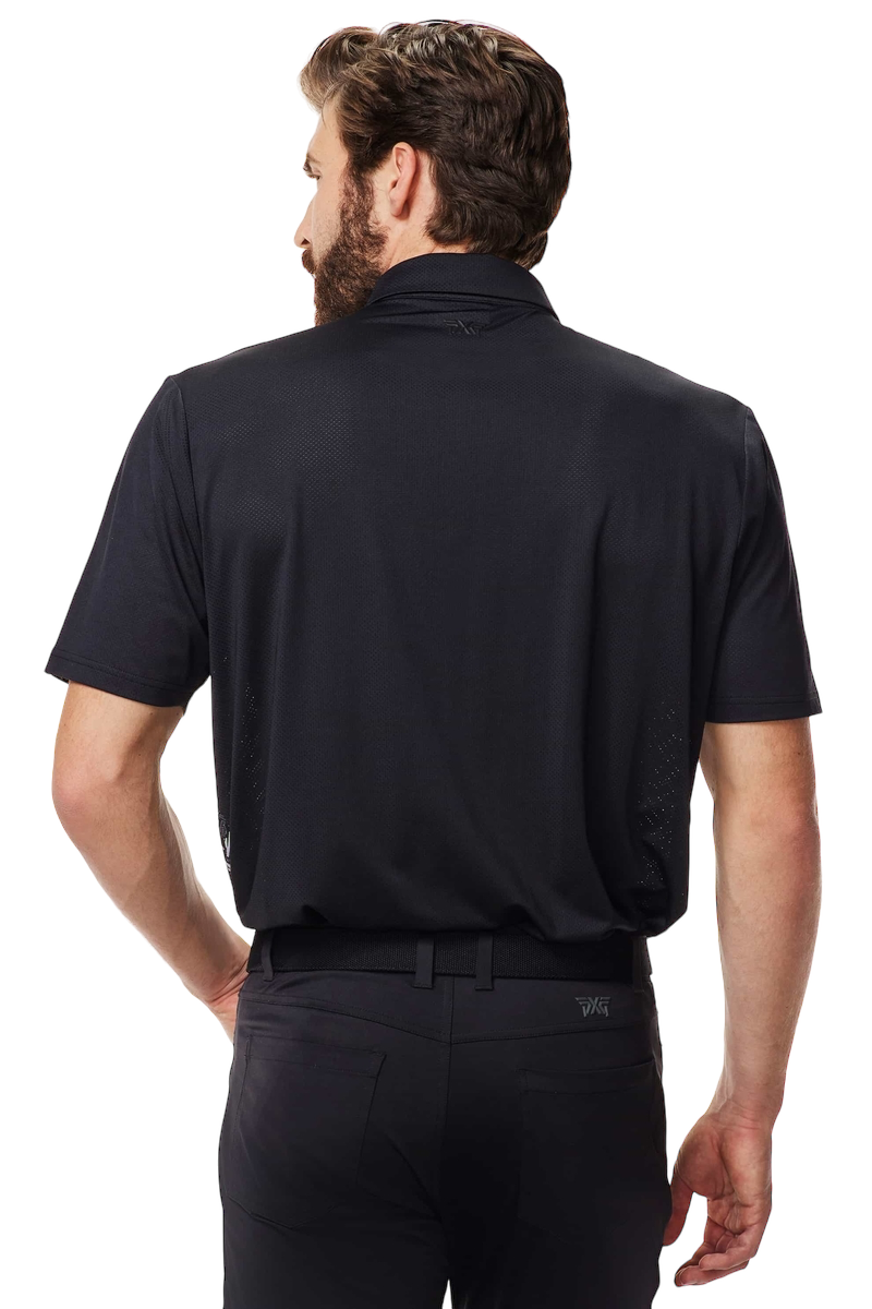 PXG Men's AF Saguaro Perforated Black Polo