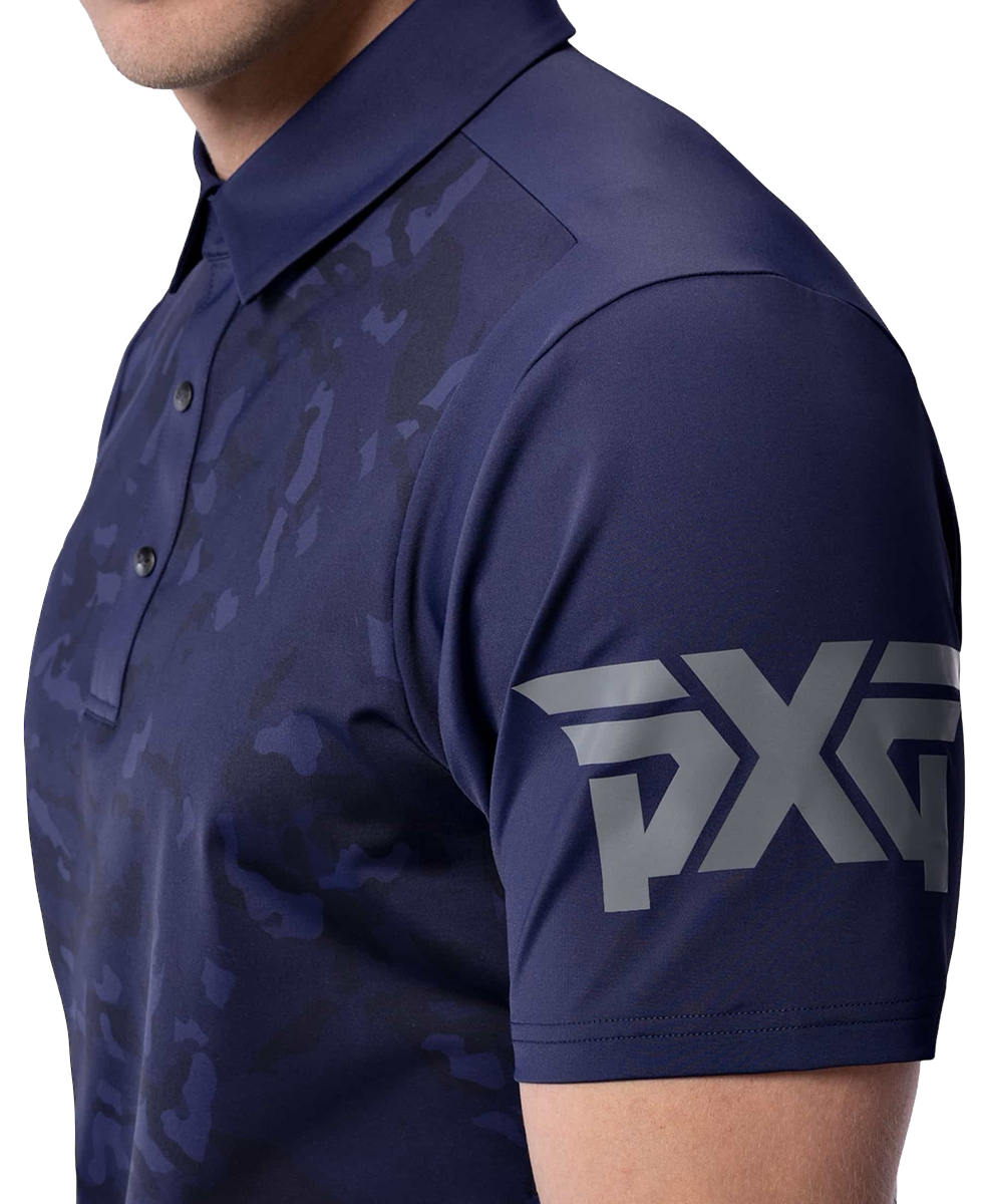 PXG Men's AF Fairway Camo Navy Polo