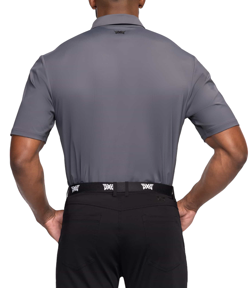 PXG Men's AF BP Signature Charcoal Polo