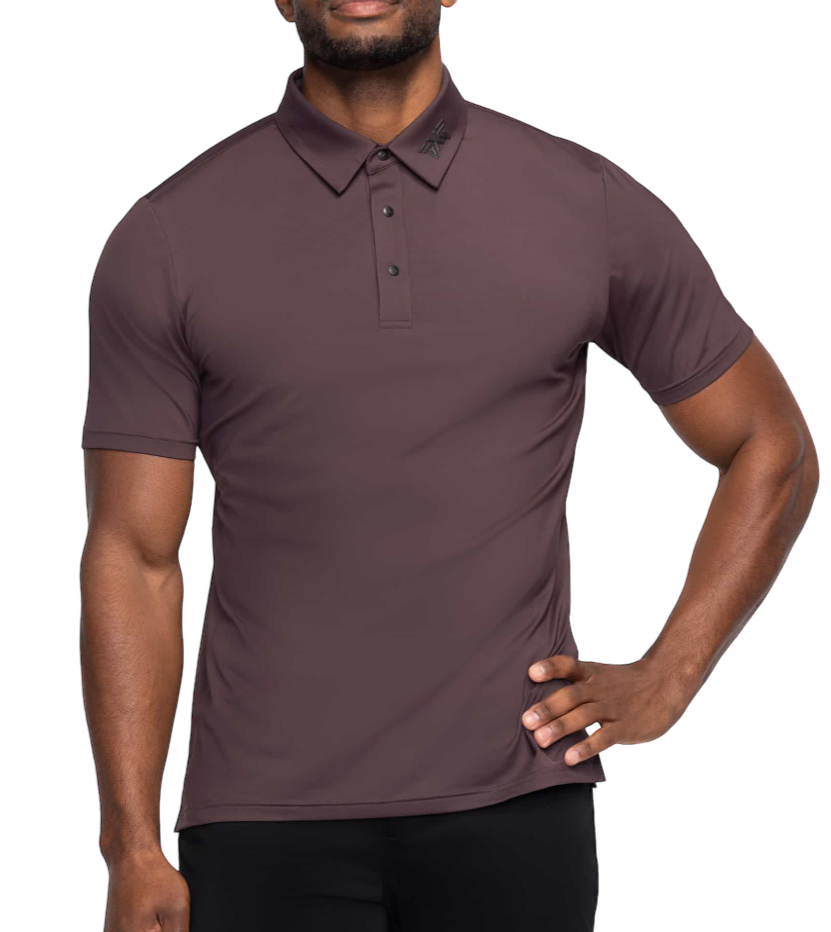 PXG Men's AF BP Signature Aubergine Polo