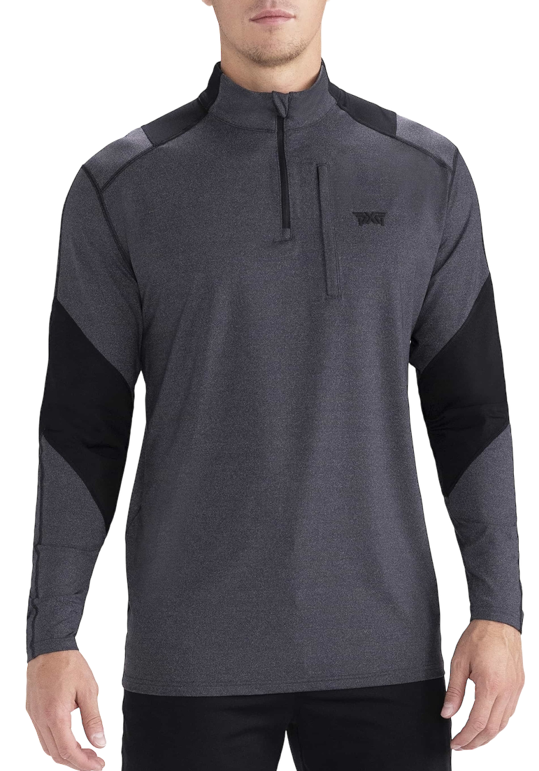 PXG Men's 1/4 Zip Paneled Grey Pullover