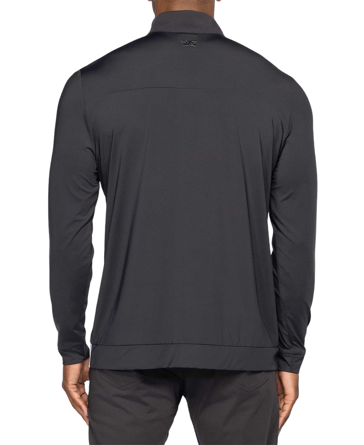 PXG Men's Cross Body Stripe 1/4 Zip White Pullover