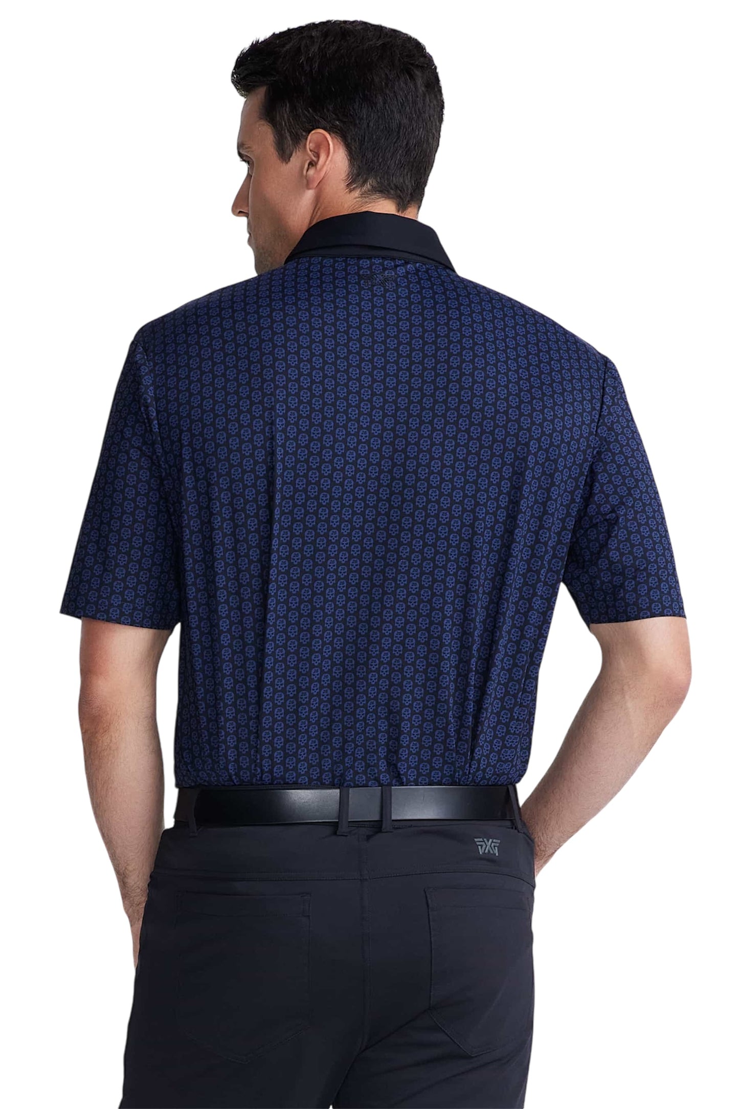 PXG Men's AF SS Skull Black Polo