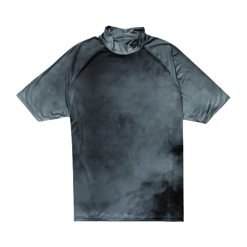 Men's Smoking Hot Print SS Mock Neck Gray - PXG MEXICO