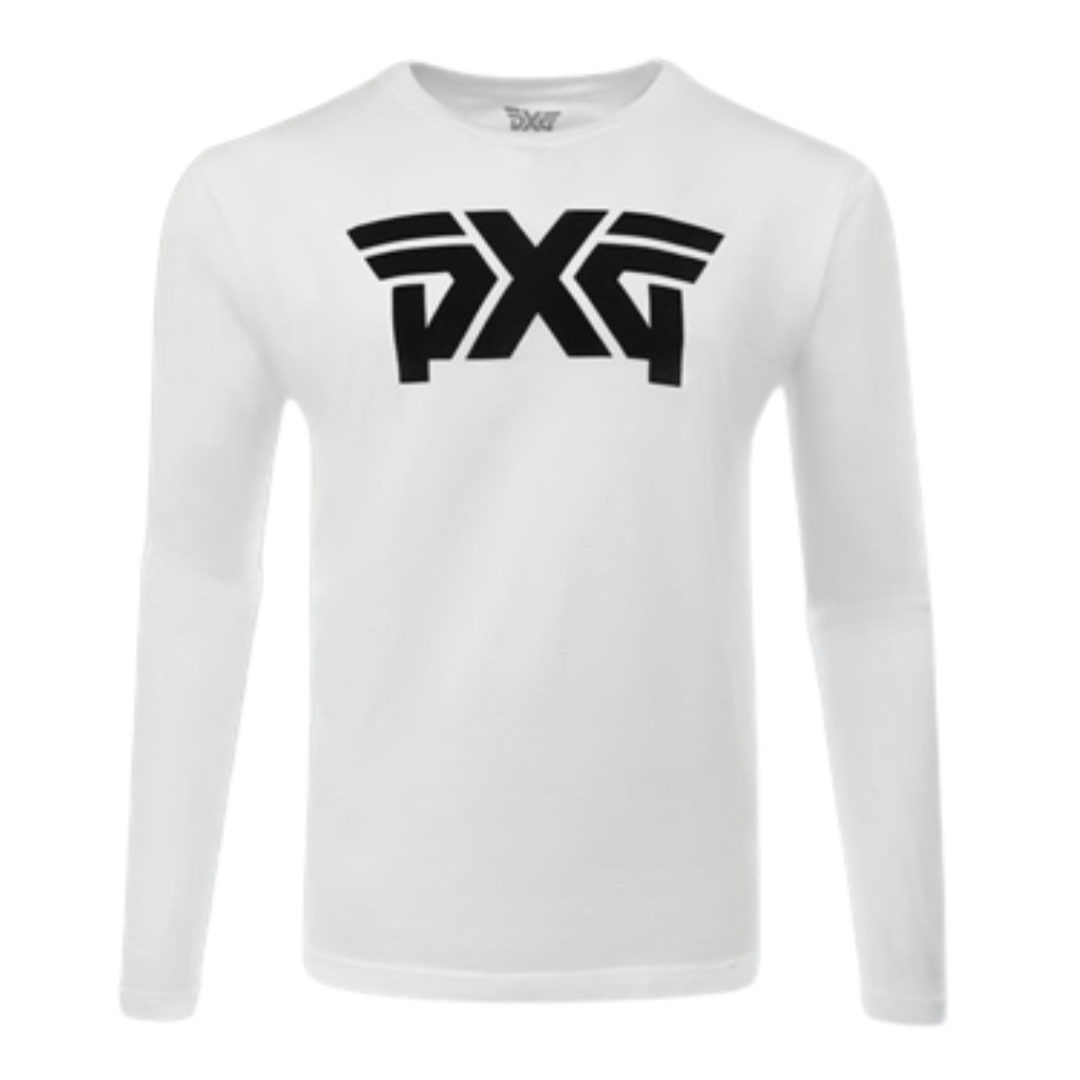 PXG Men's LS Standard Logo T Shirt White