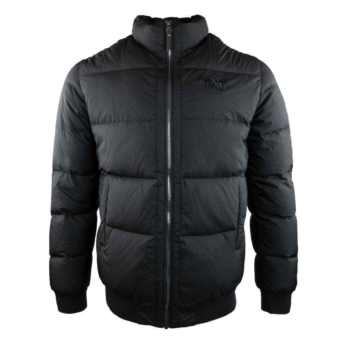 Men's High Collar Down Jacket Black - PXG MEXICO