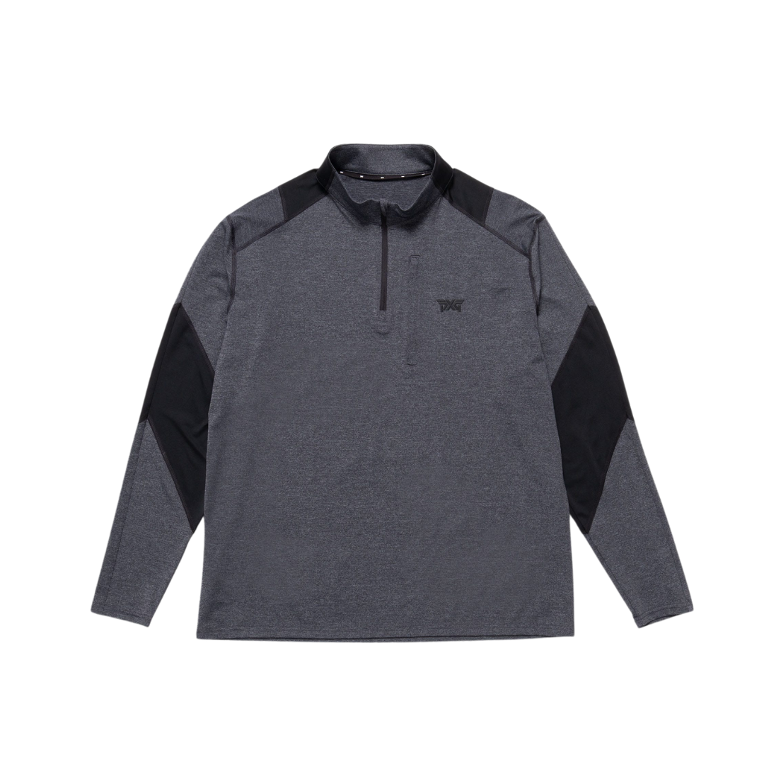 PXG Men's 1/4 Zip Paneled Grey Pullover