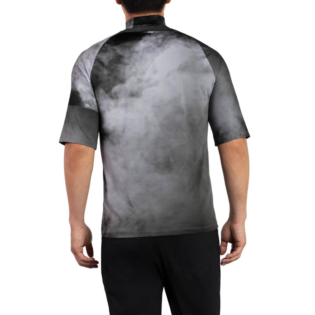 Men's Smoking Hot Print SS Mock Neck Gray - PXG MEXICO