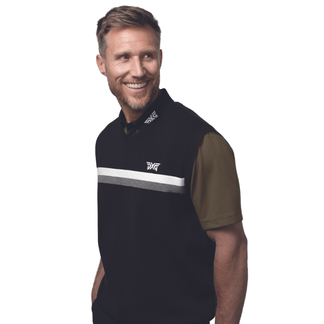 Men's Field Sweater Vest Black - PXG MEXICO