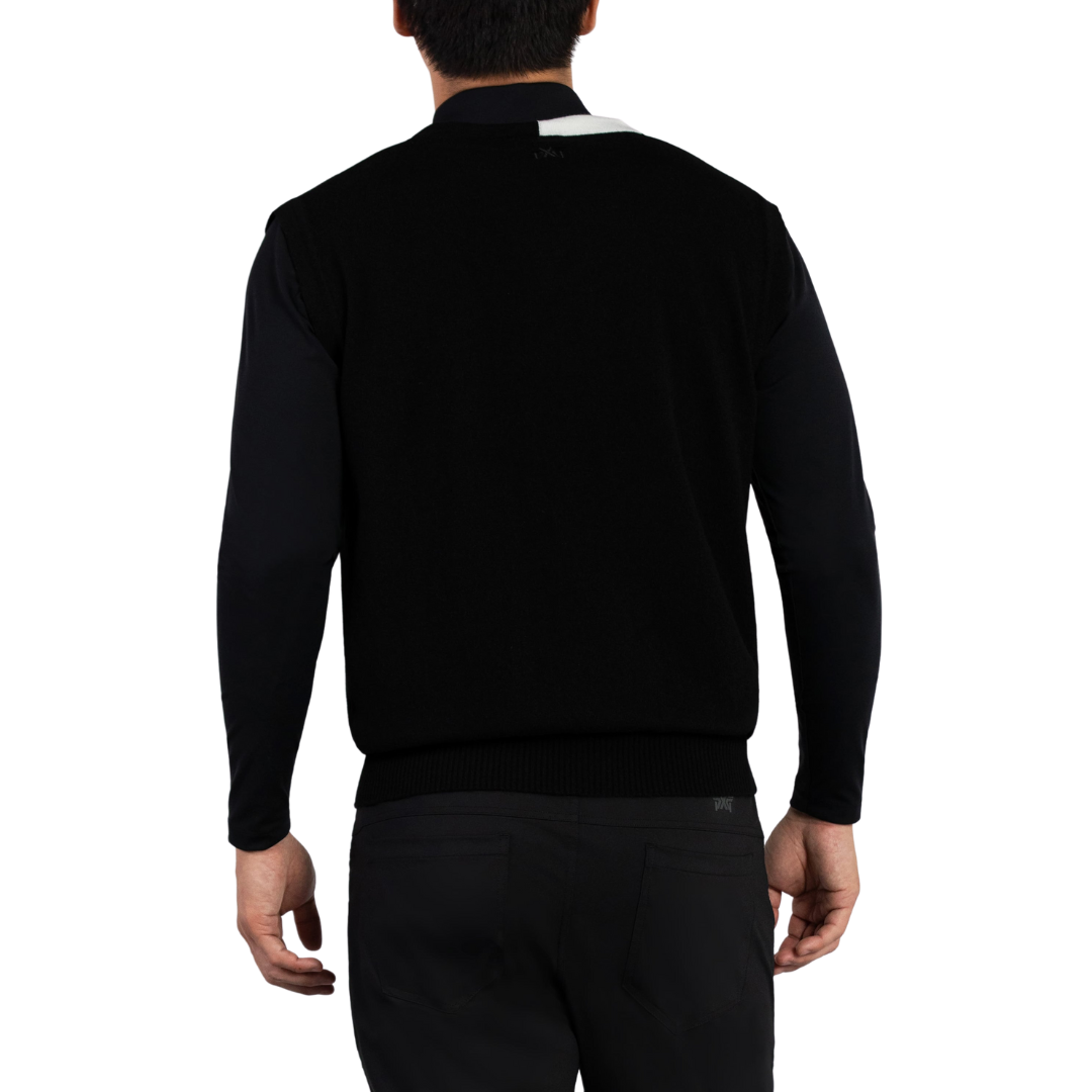 Men's Cashmere Vest Black & White - PXG MEXICO