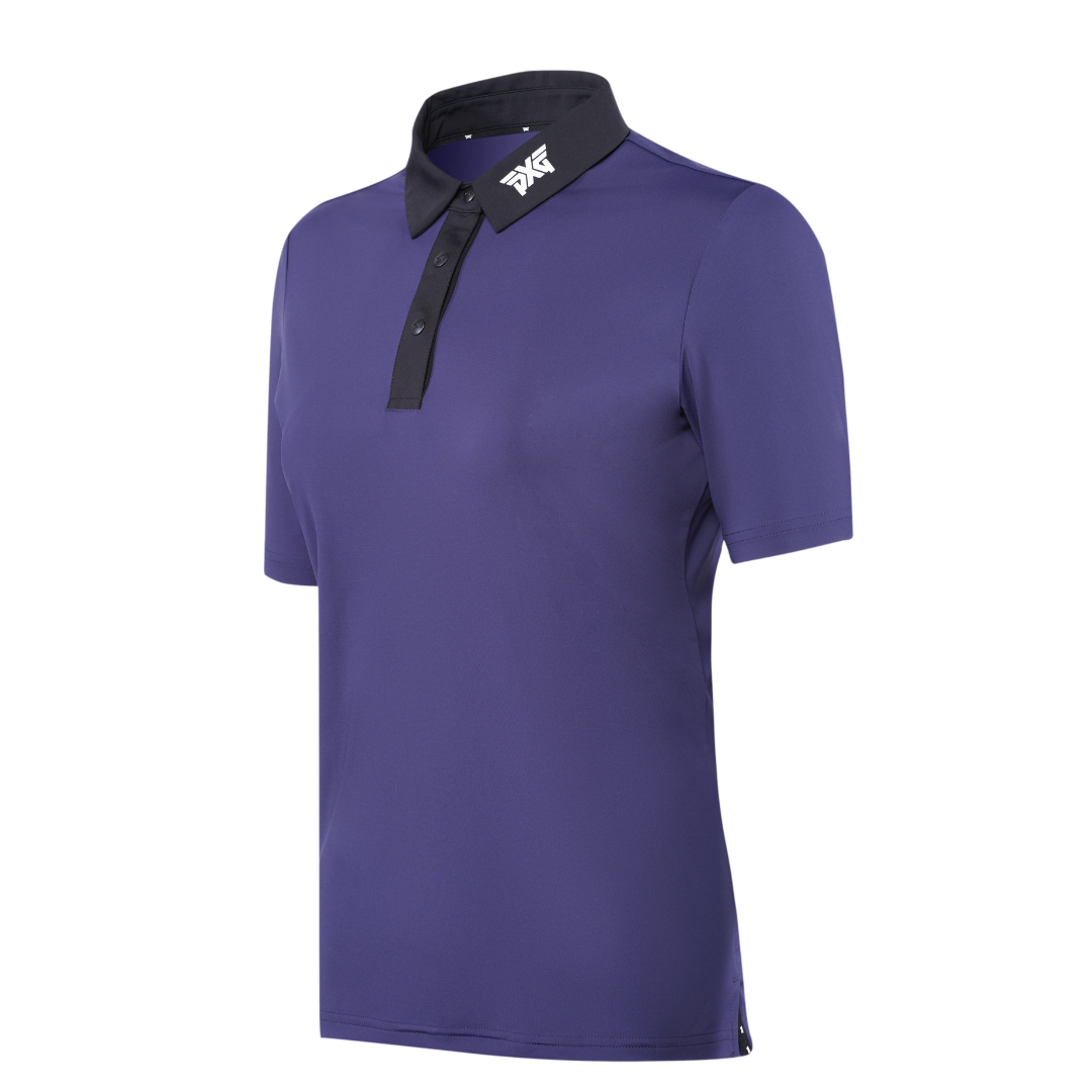 Women's Black Collar Polo Cobalt Blue - PXG MEXICO