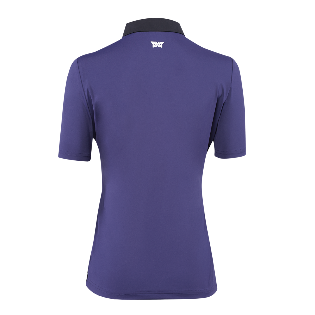 Women's Black Collar Polo Cobalt Blue - PXG MEXICO
