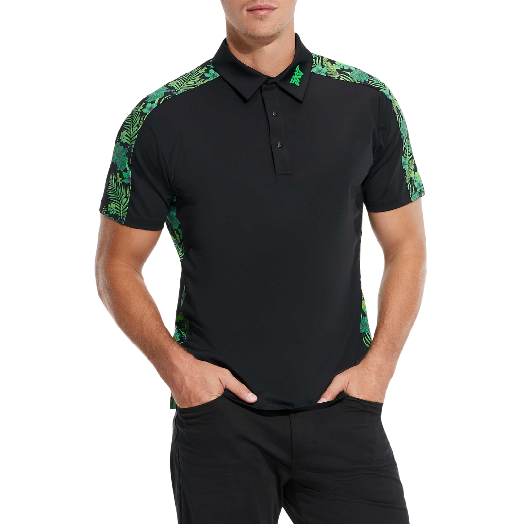 PXG Men's AF SS Aloha 23 Black Polo