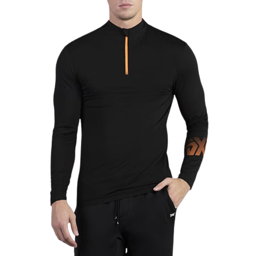 PXG Men's 1/4 Zip Logo Black Pullover