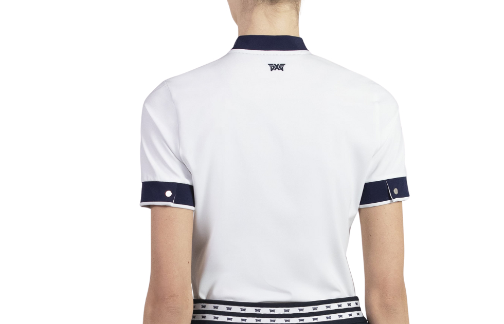 PXG Women's Zip White/Blue Polo
