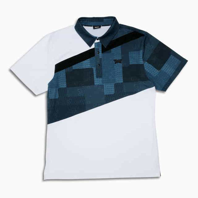 PXG Men's AF Grid Digital Camo White Polo