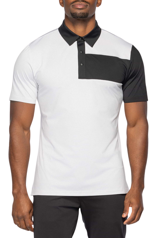 PXG Men's AF Chest Block White Polo