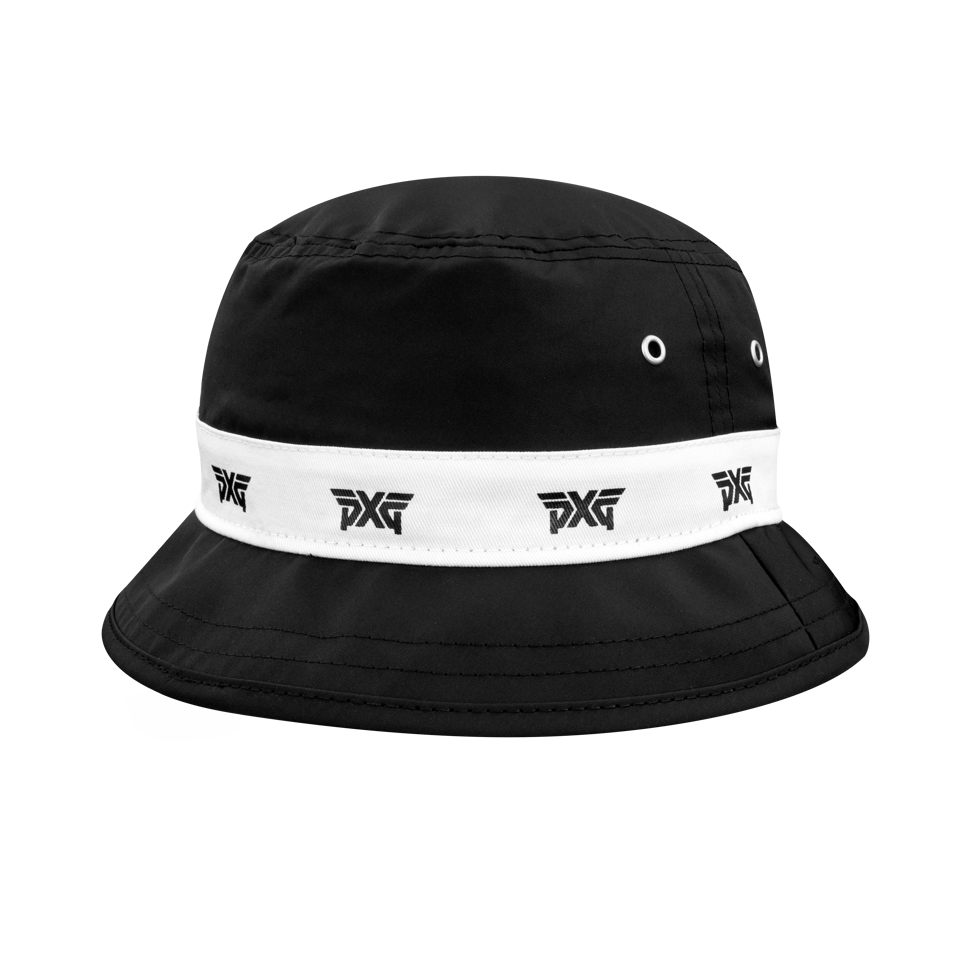 PXG Logo Repeat Bucket Hat Black