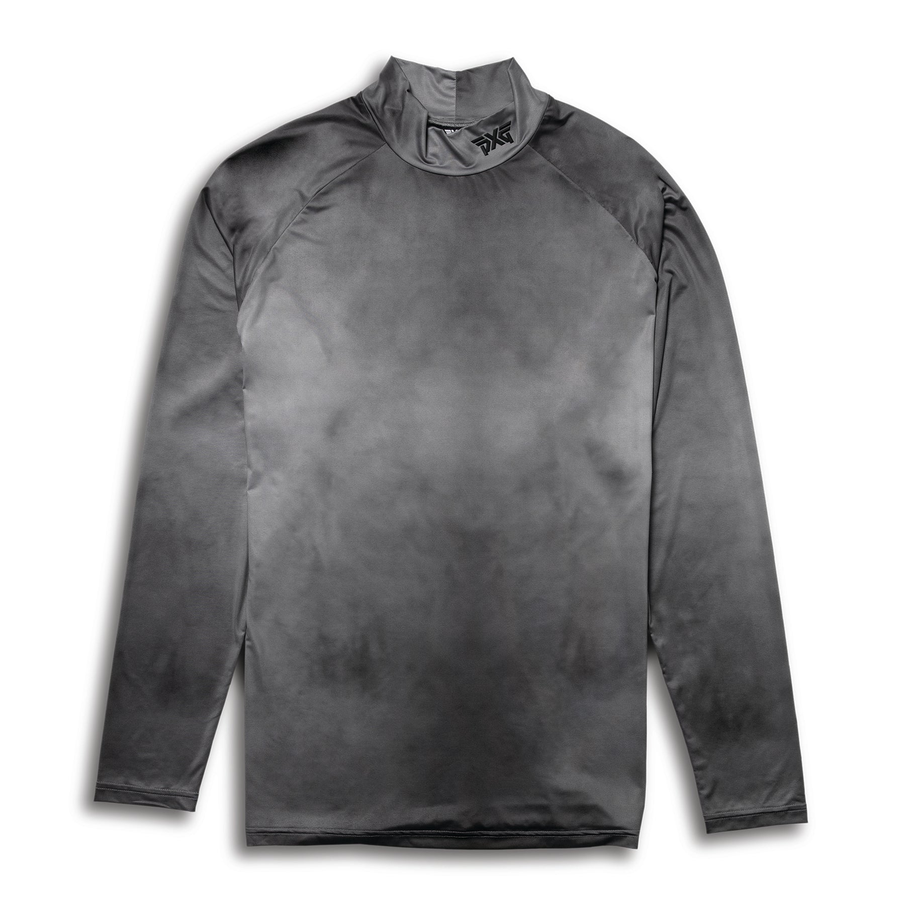 PXG Men's Smoking Print LS Gray Mock Neck