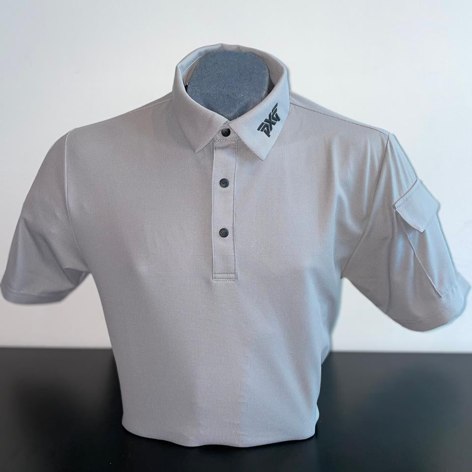 PXG Men's AF SS Gray Polo