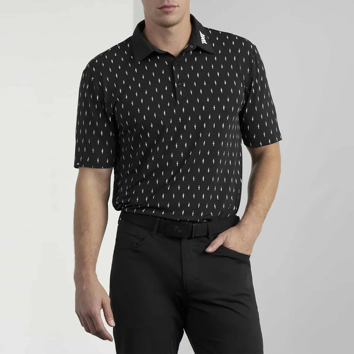 PXG Men's AF Cactus Black Polo