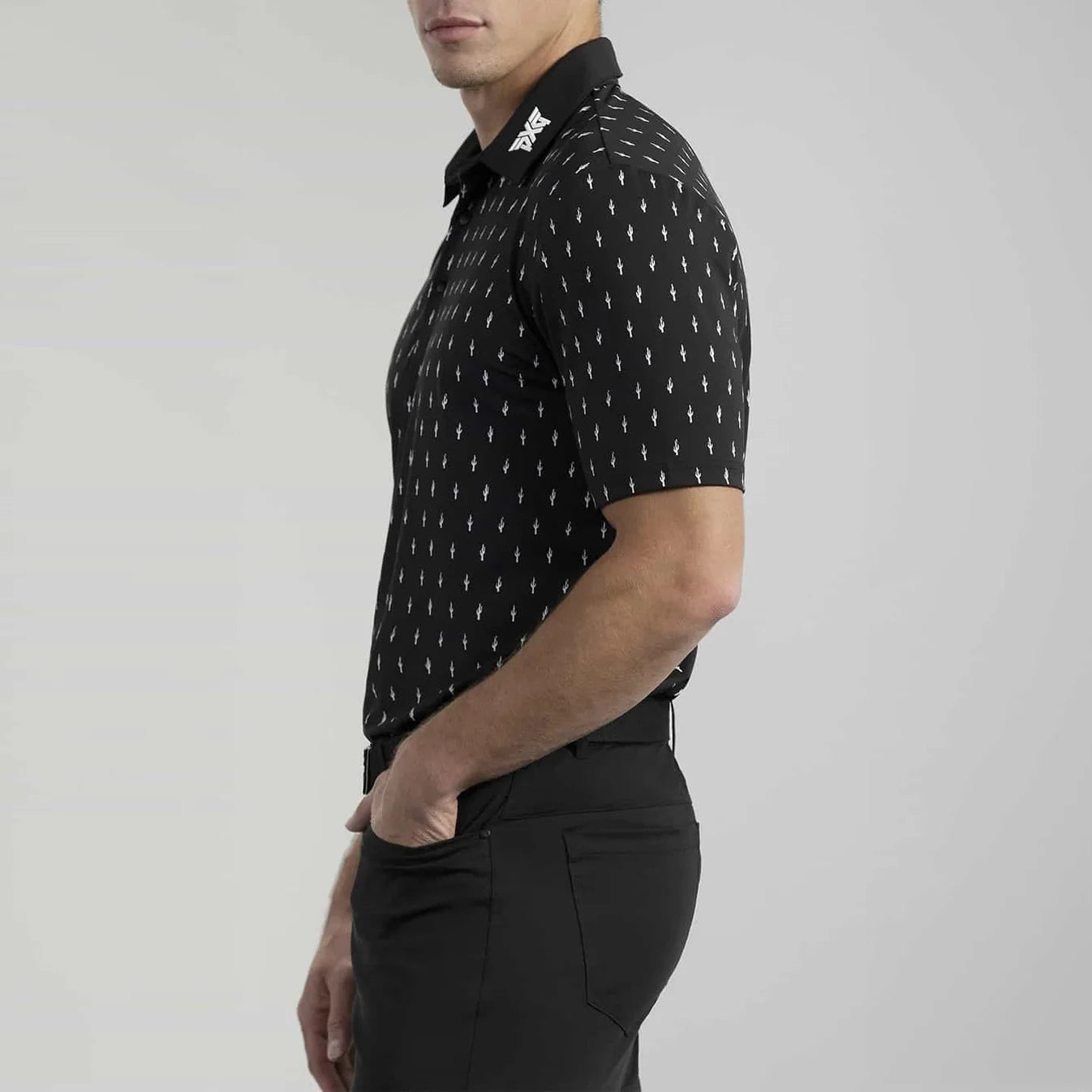 PXG Men's AF Cactus Black Polo