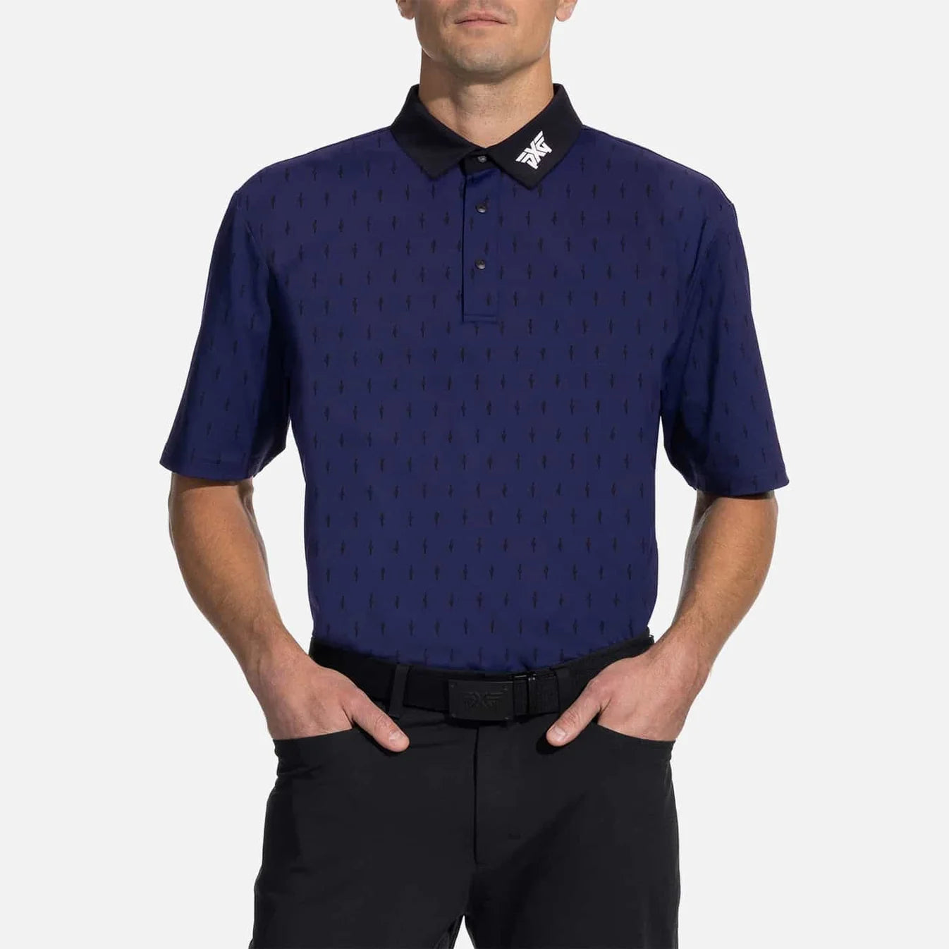 PXG Men's AF Cactus Navy Polo