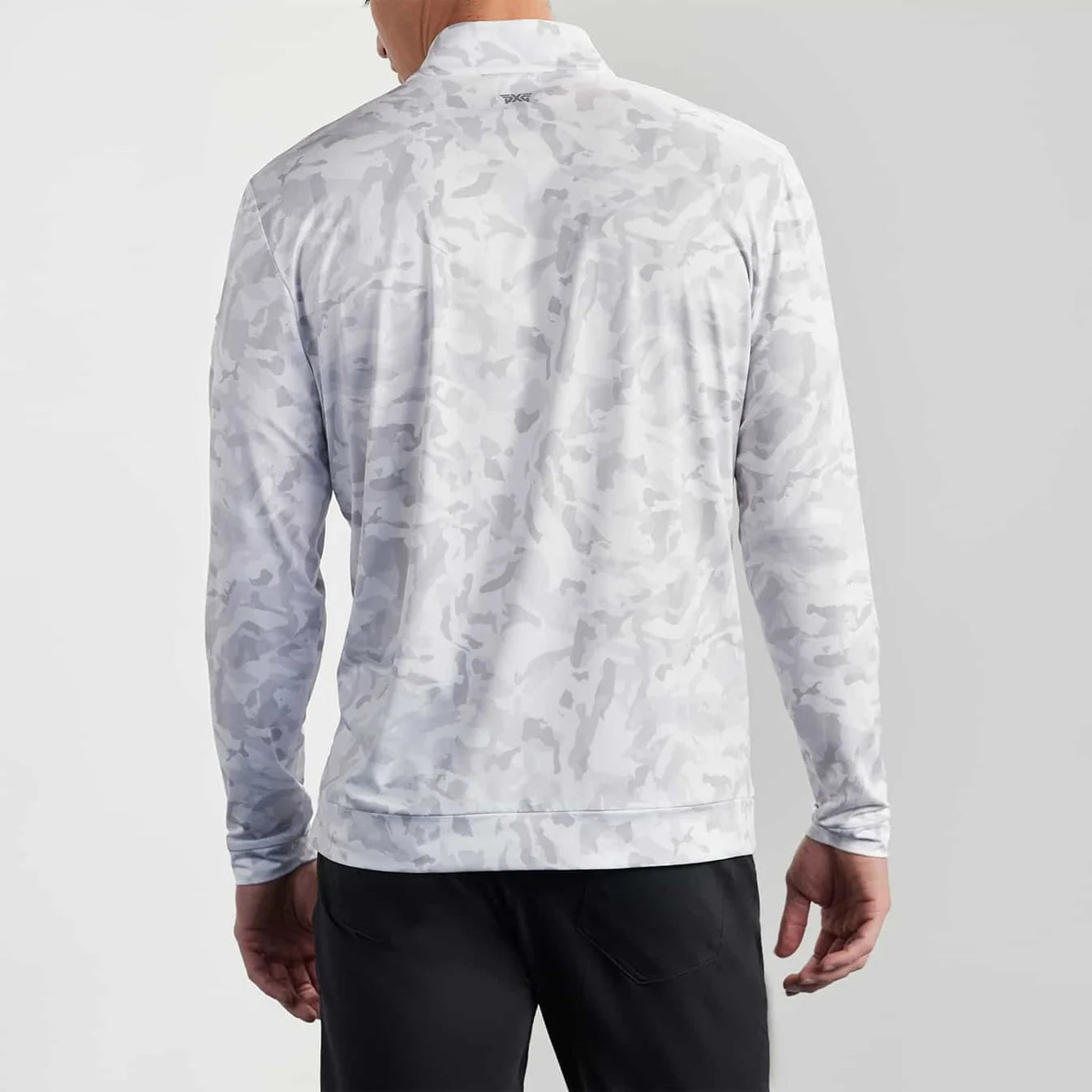 PXG Men's 1/4 Zip Essential FW Camo White Pullover