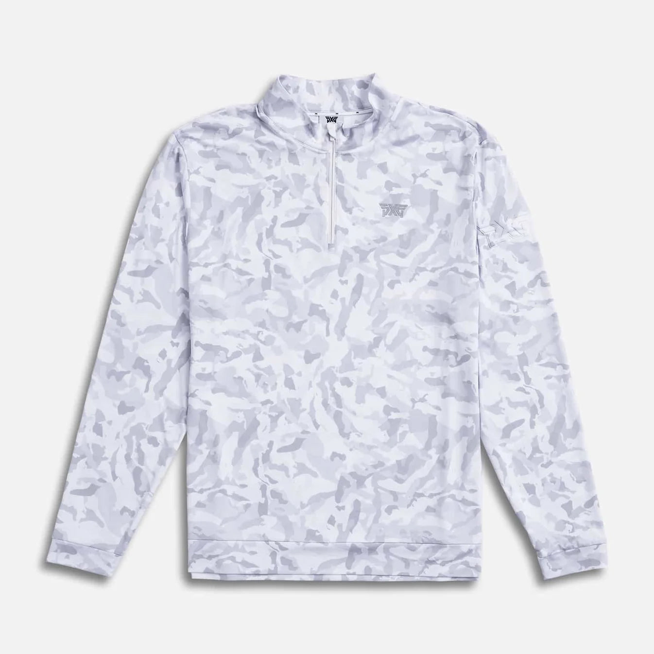 PXG Men's 1/4 Zip Essential FW Camo White Pullover