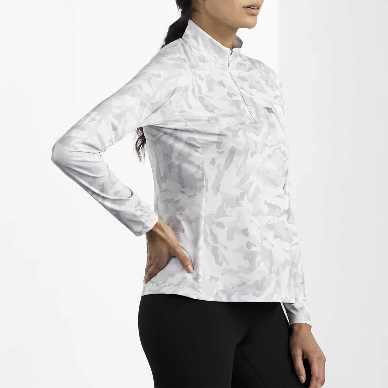 PXG Women's 1/4 Zip Essential FW Camo White Pullover