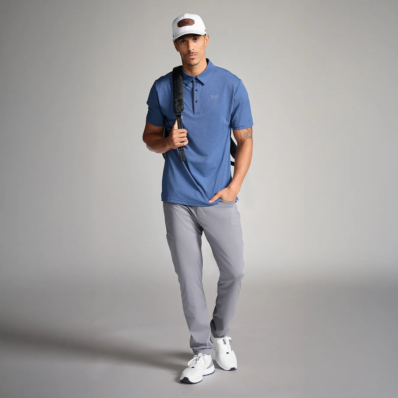 PXG Men's CF Denim Blue Polo