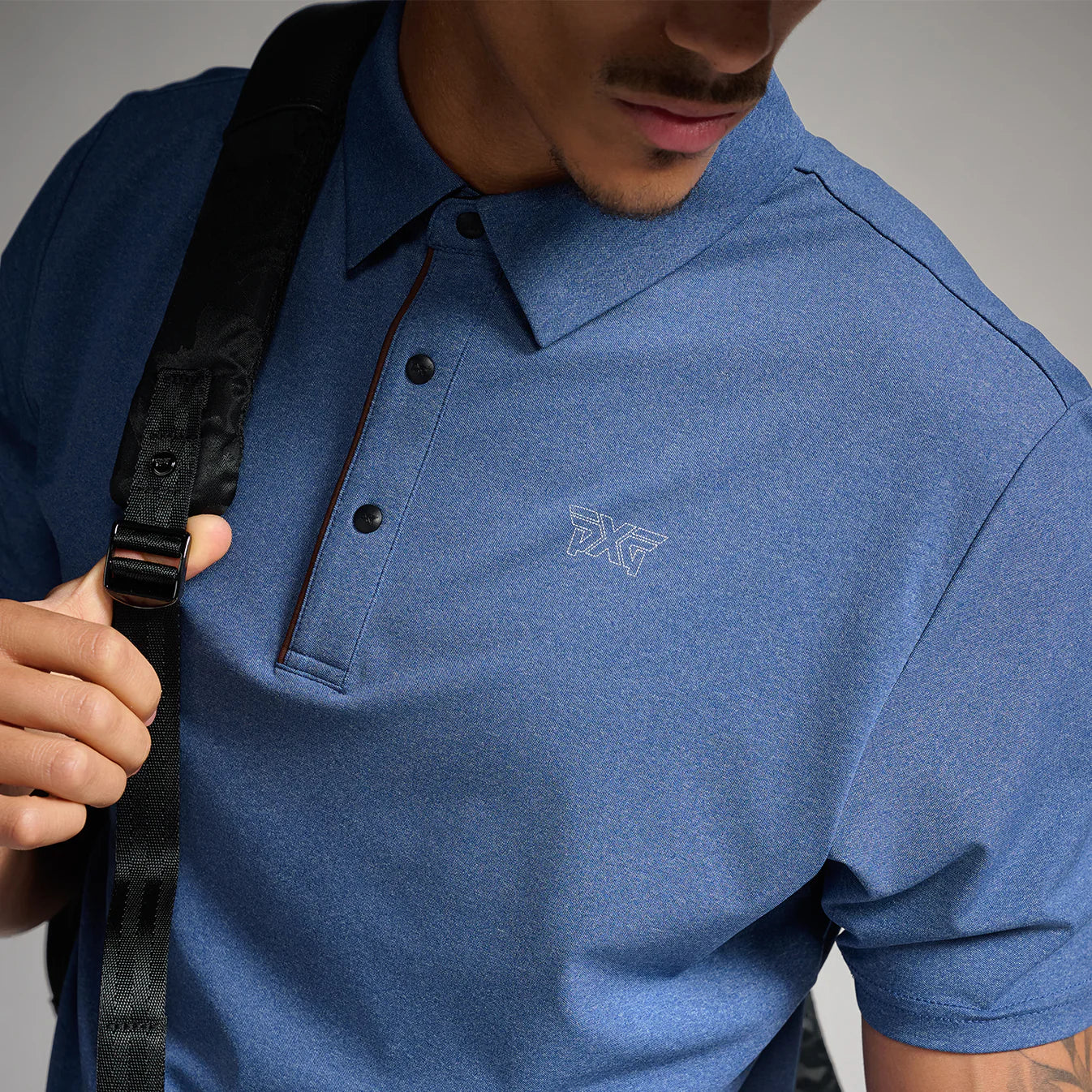 PXG Men's CF Denim Blue Polo