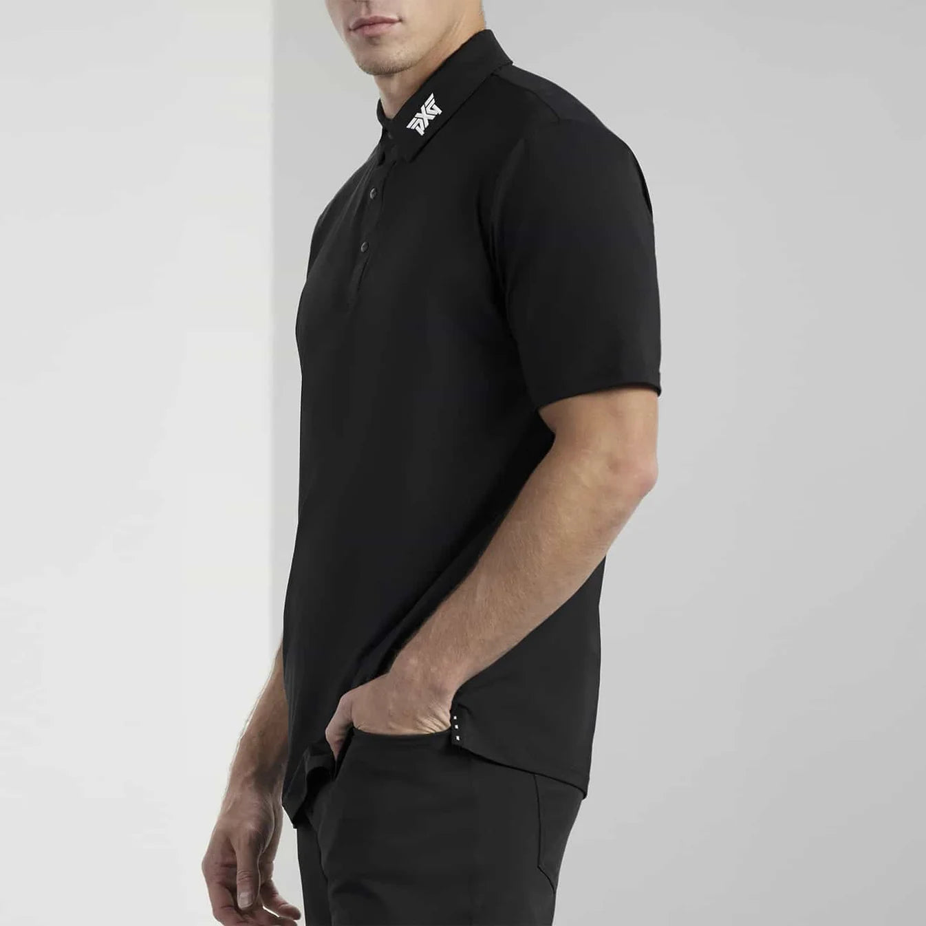 PXG Men's AF BP Signature Black Polo