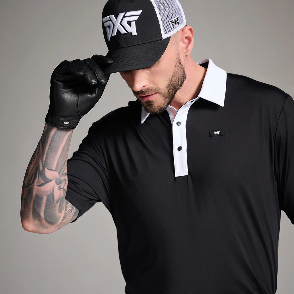 PXG Men's CF Heritage Black Polo