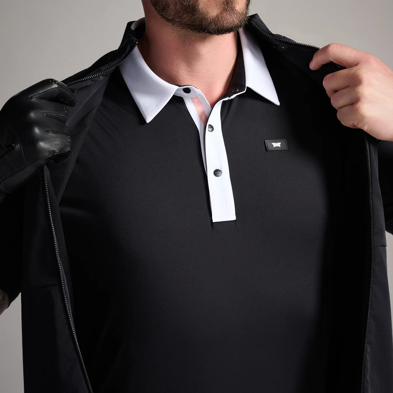 PXG Men's CF Heritage Black Polo