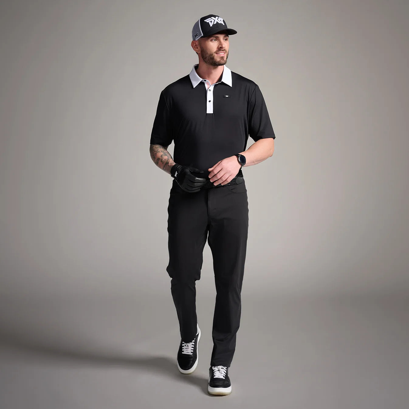 PXG Men's CF Heritage Black Polo